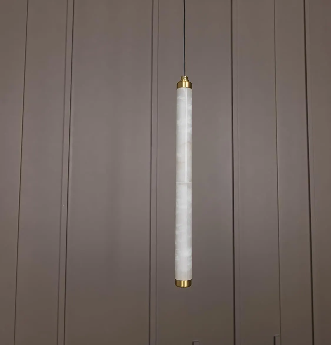 Albina Mermer Eskitme Dikey Sarkıt Avize 45 Cm