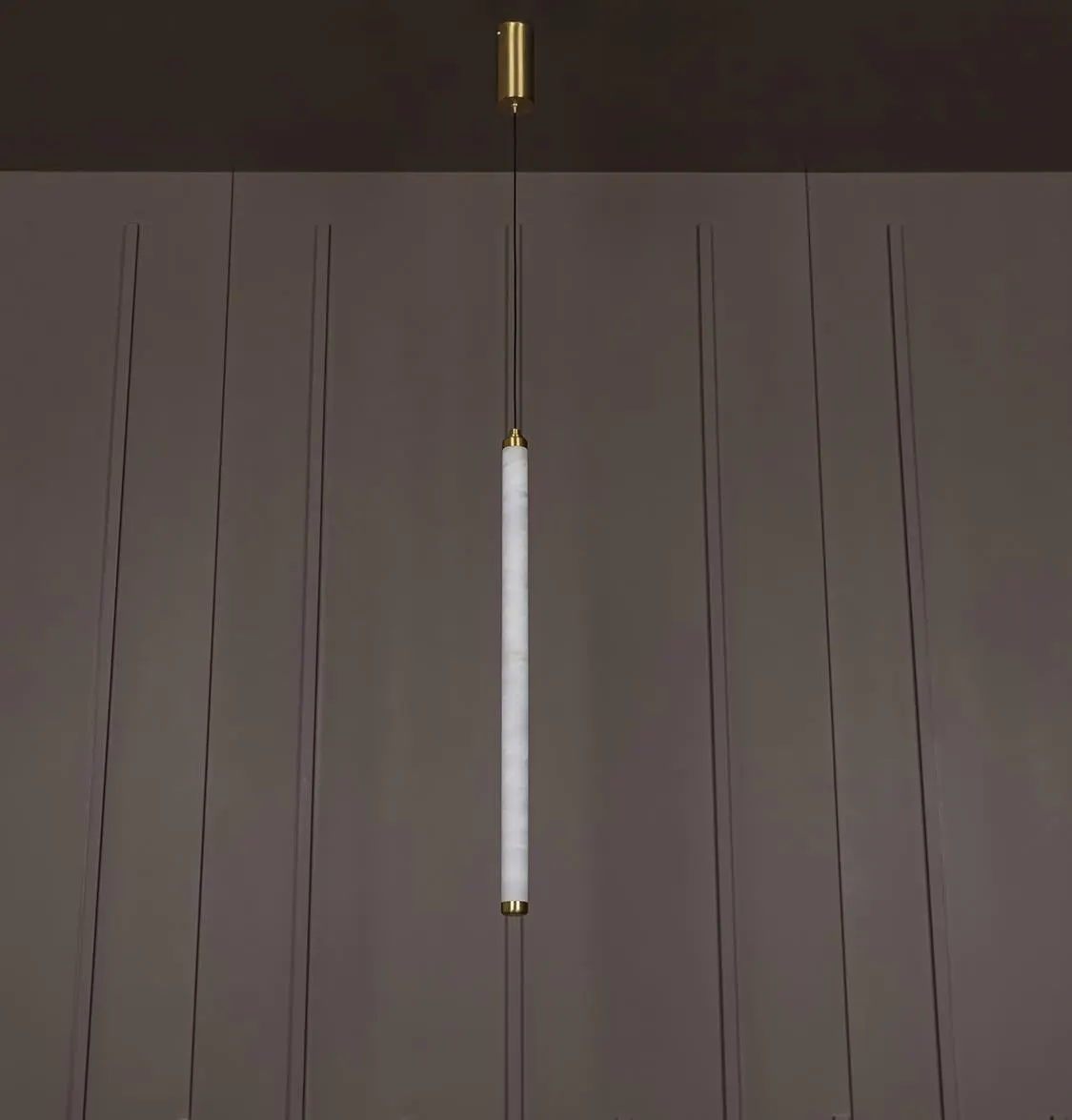 Albina Mermer Eskitme Dikey Sarkıt Avize 64 Cm