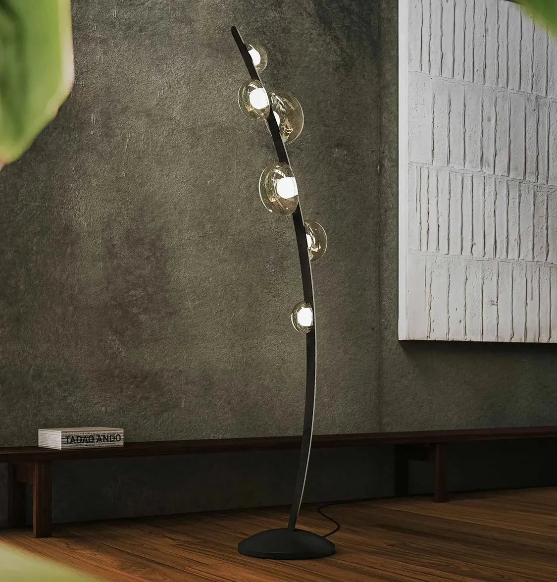 Labranda 6 Füme Camlı Siyah Led Lambader