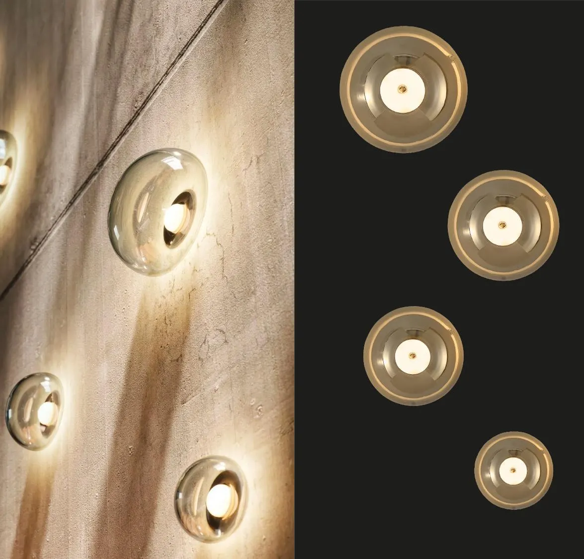 Labranda Tekli Bal Camlı Siyah Led Aplik 12 cm
